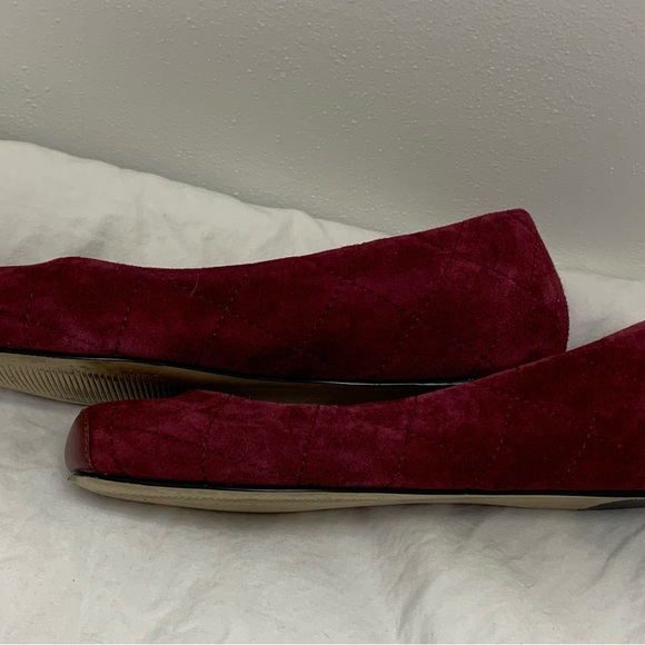 Talbots burgundy suede ballet flats, size 5M - Picture 4 of 7